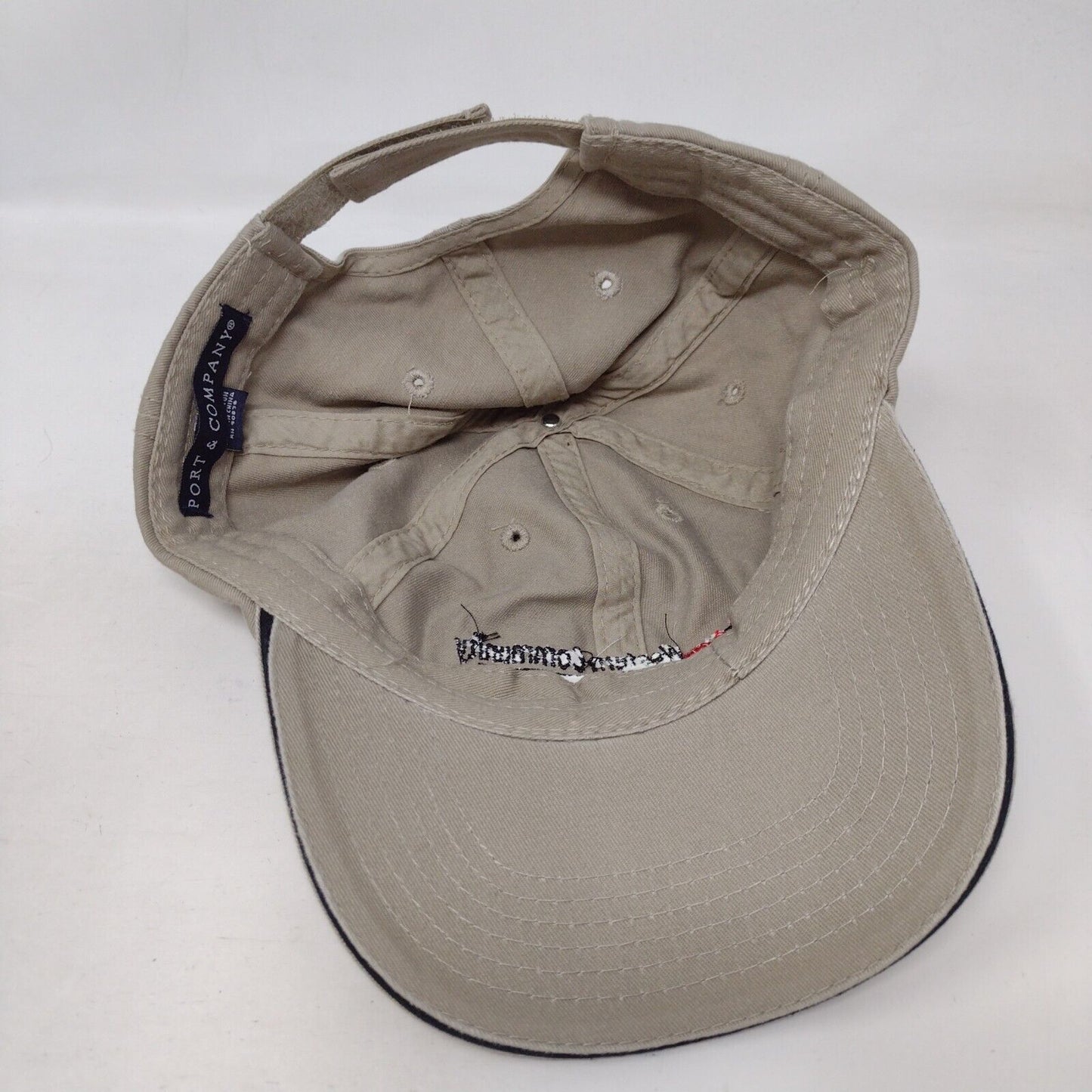 Western Community Strapback Hat Tan OS Adjustable Embroidered Port & Company