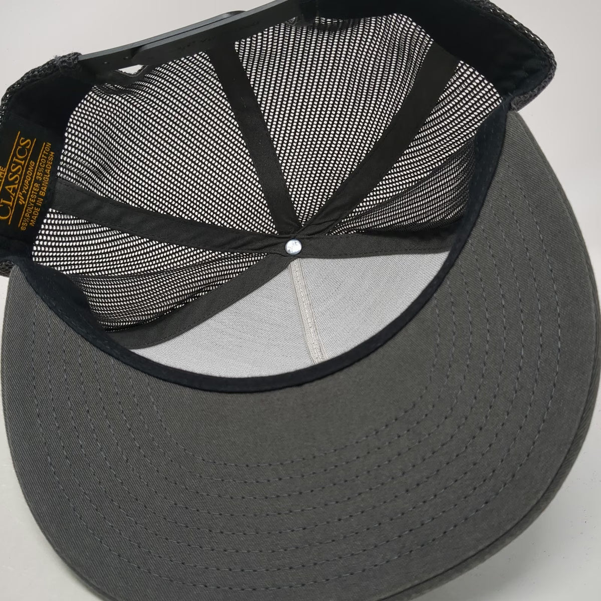 Teton Gravity Research Trucker Hat Gray OSFM Mesh Snapback Flat Brim Mountains
