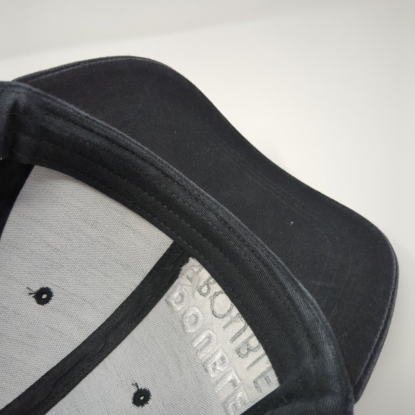 Double Trouble Bail Bonds Snapback Trucker Hat Black One Size Mesh Back