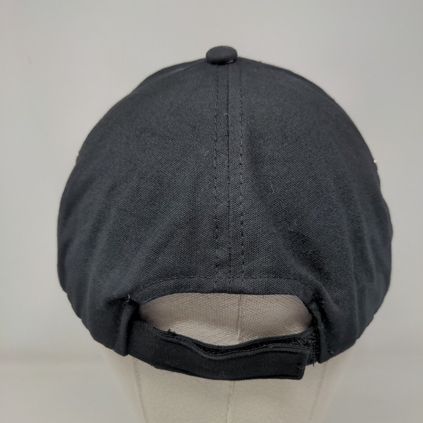MWV Strapback Hat Black One Size Adjustable Embroidered Vent Holes