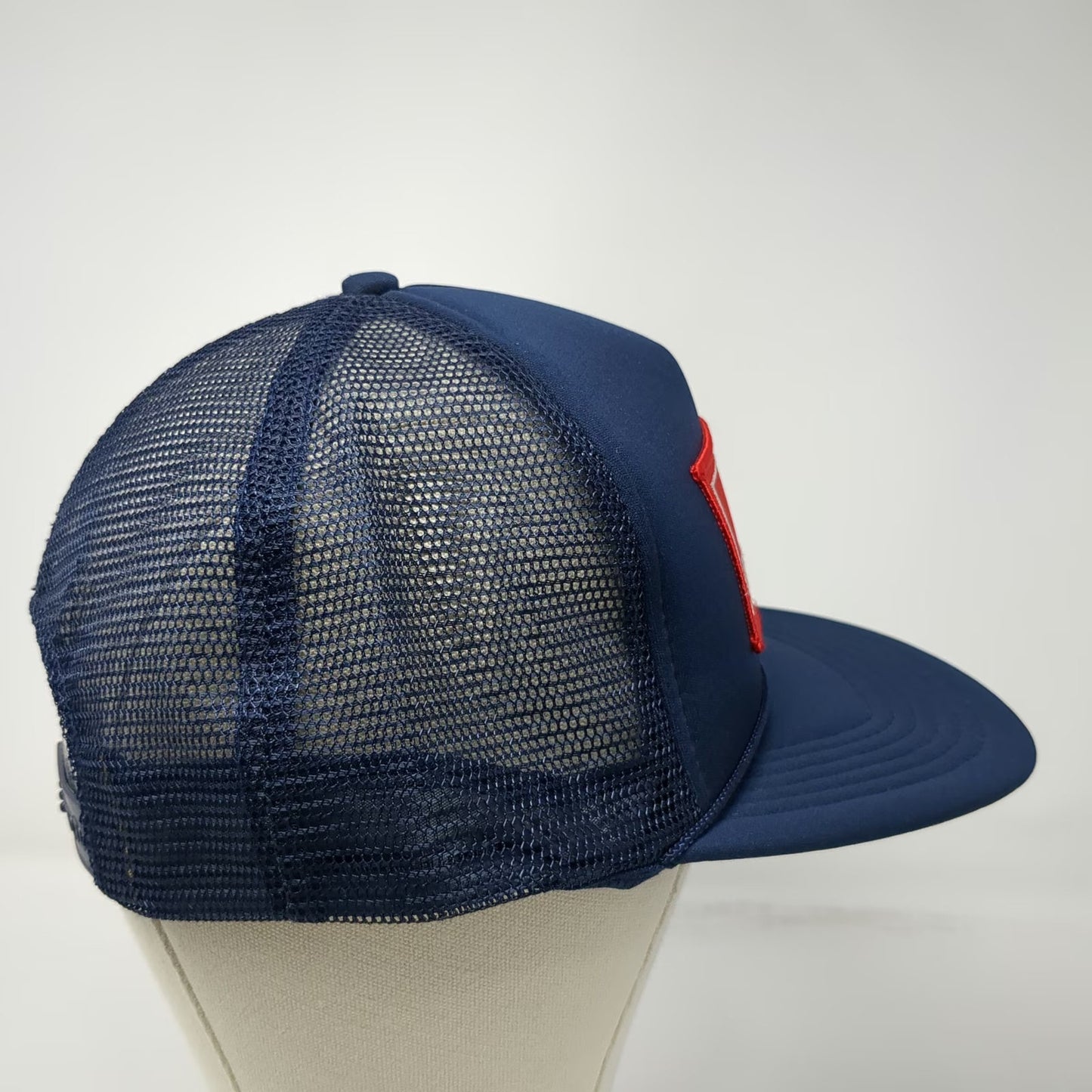 Holden Commodore Lion Patch Trucker Hat Blue Snapback Mesh Foam Vintage
