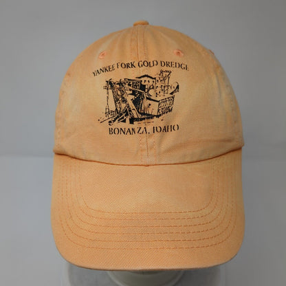 Yankee Fork Gold Dredge Bonanza Idaho Strapback Hat Orange Adjustable 6 Panel