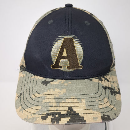 Letter A Strapback Hat Multicolor One Size Adjustable Digital Camo