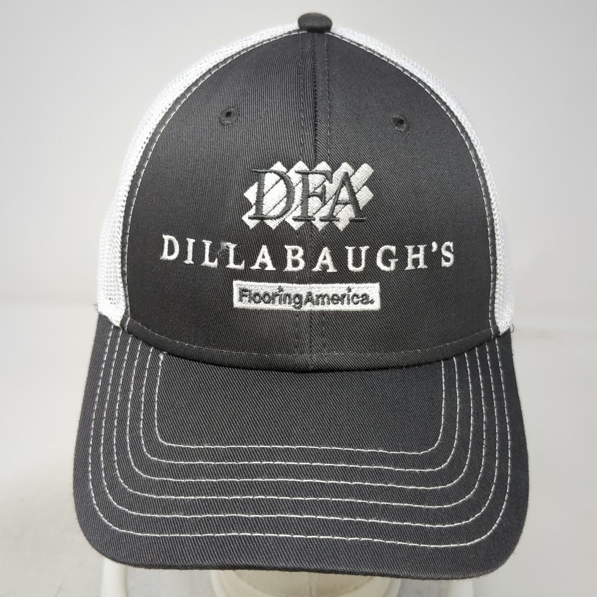 Otto Trucker Hat Gray White One Size DFA Dillabaugh's Flooring America Snapback