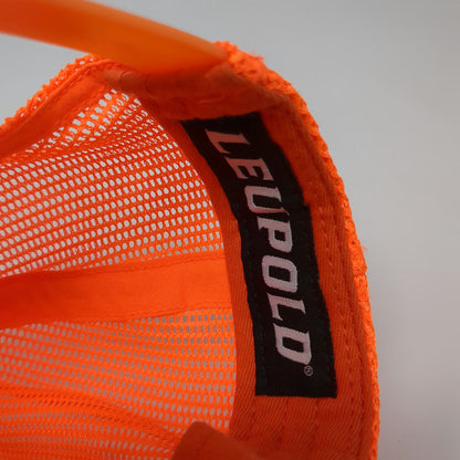 Leupold Trucker Hat Orange One Size Snapback Mesh High Visibility Hunting Cap