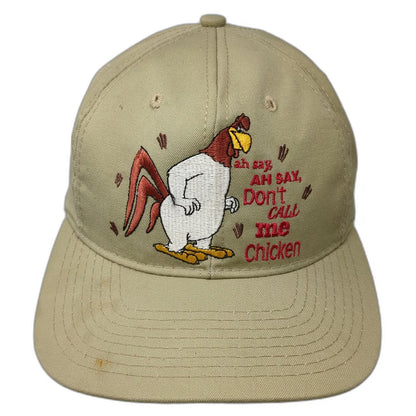 Warner Bros Studio Store Snapback Hat Beige One Size Foghorn Leghorn Made USA