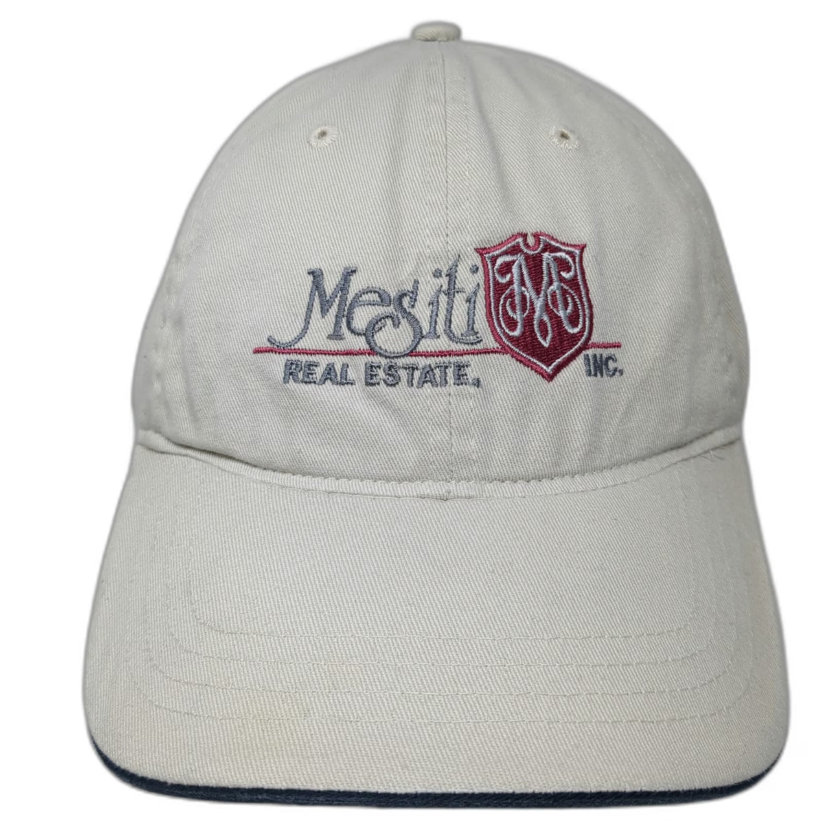 Ultra Club Baseball Cap Beige One Size Strapback Mesiti Real Estate Cotton Hat