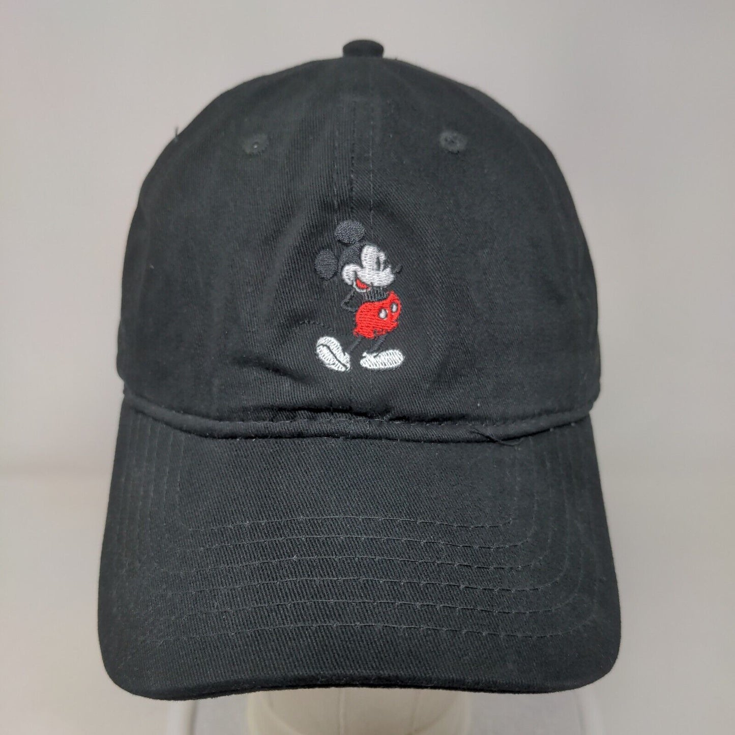 Mickey Mouse Slideback Hat Black One Size Embroidered Adjustable Disney