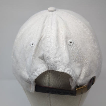 Delta Gamma Slideback Hat White One Size Adjustable Leather Strap Adams