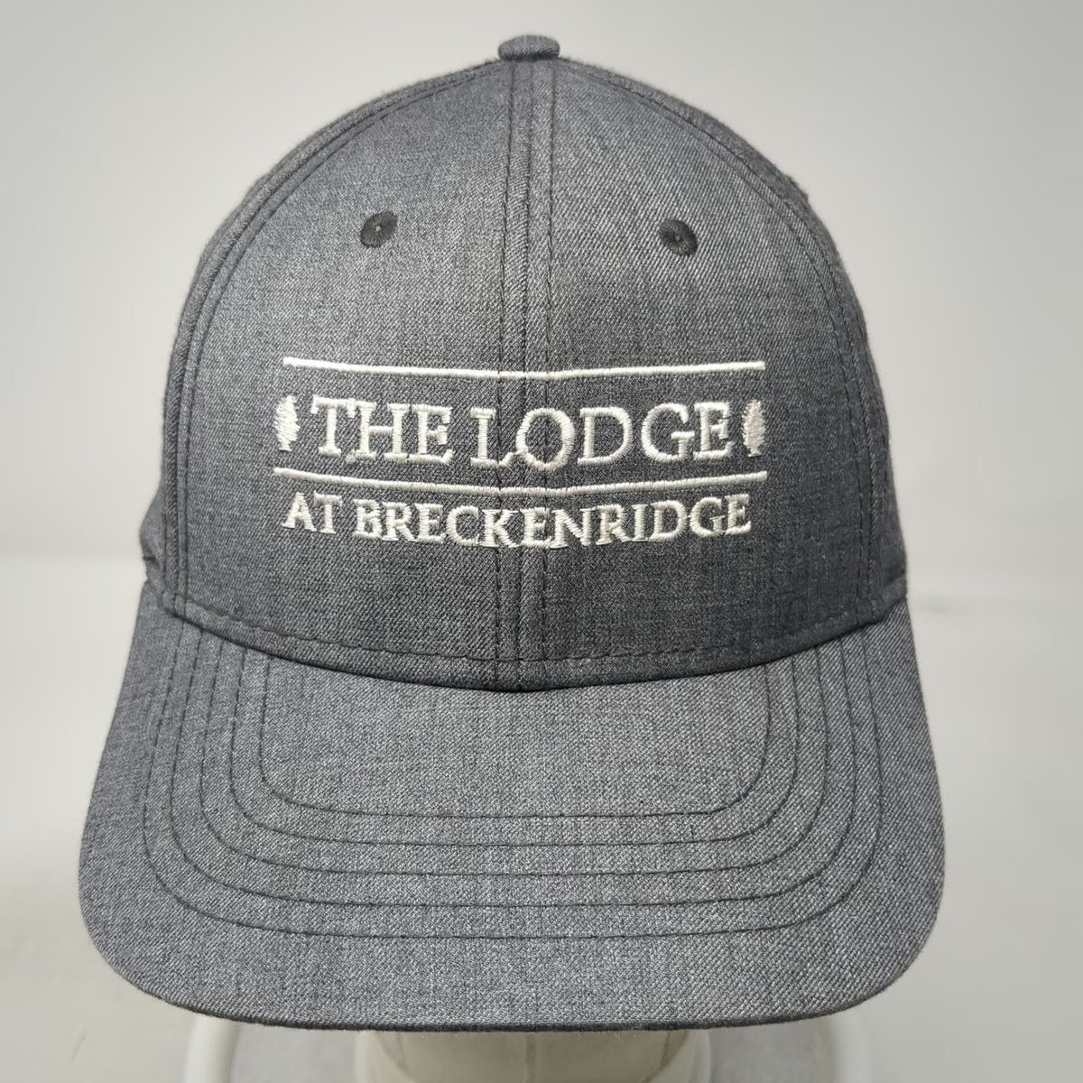 Polar Graphics Inc The Lodge Breckenridge Hat Gray OSFM Baseball Cap Strapback