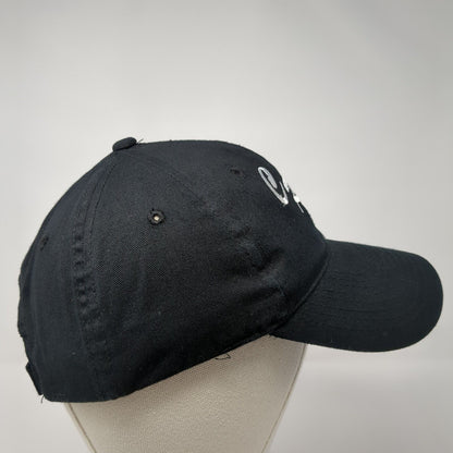 CRD Strapback Hat Black One Size Adjustable Embroidered 6 Panel Outdoor Cap