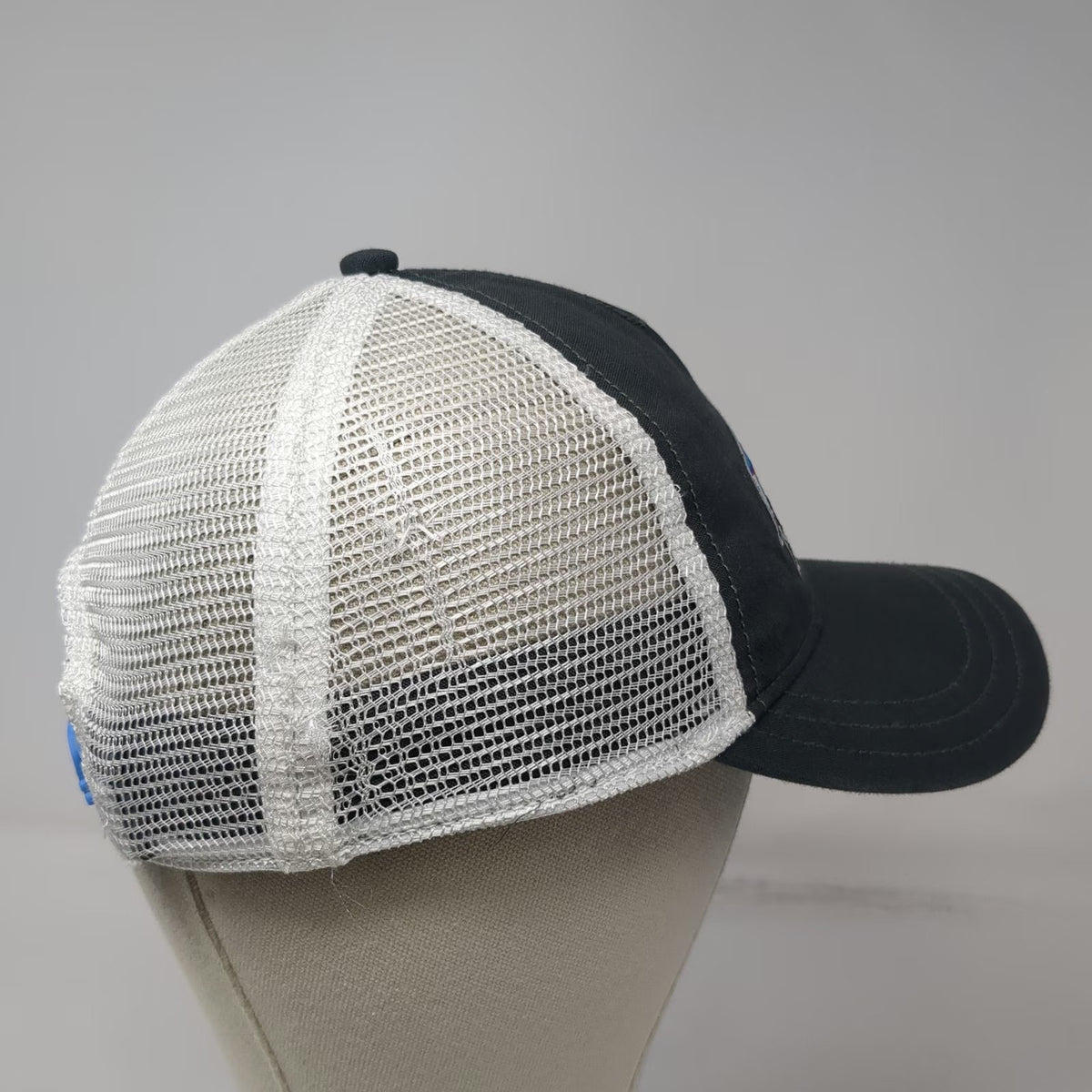 Patagonia Trucker Hat Gray White One Size Snapback Bison Buffalo Mesh Back