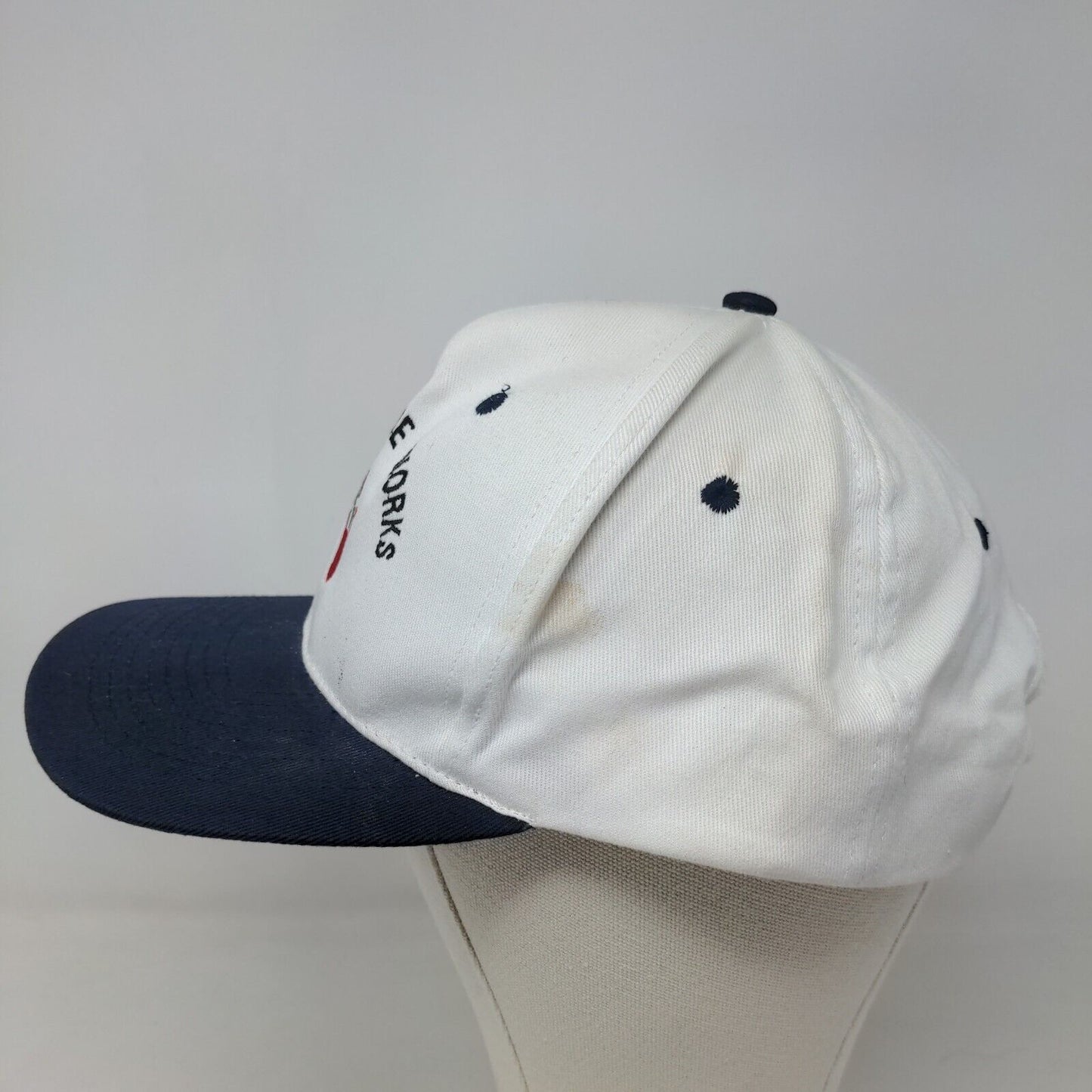 KC Men's Snapback Trucker Hat White OSFA Embroidered Aabbitt Glue Works Logo