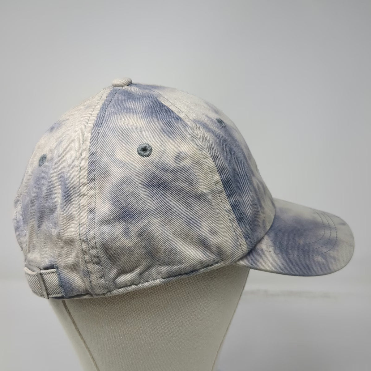 Victoria's Secret PINK Baseball Cap Blue Gray One Size Tie Dye Embroidered Hat