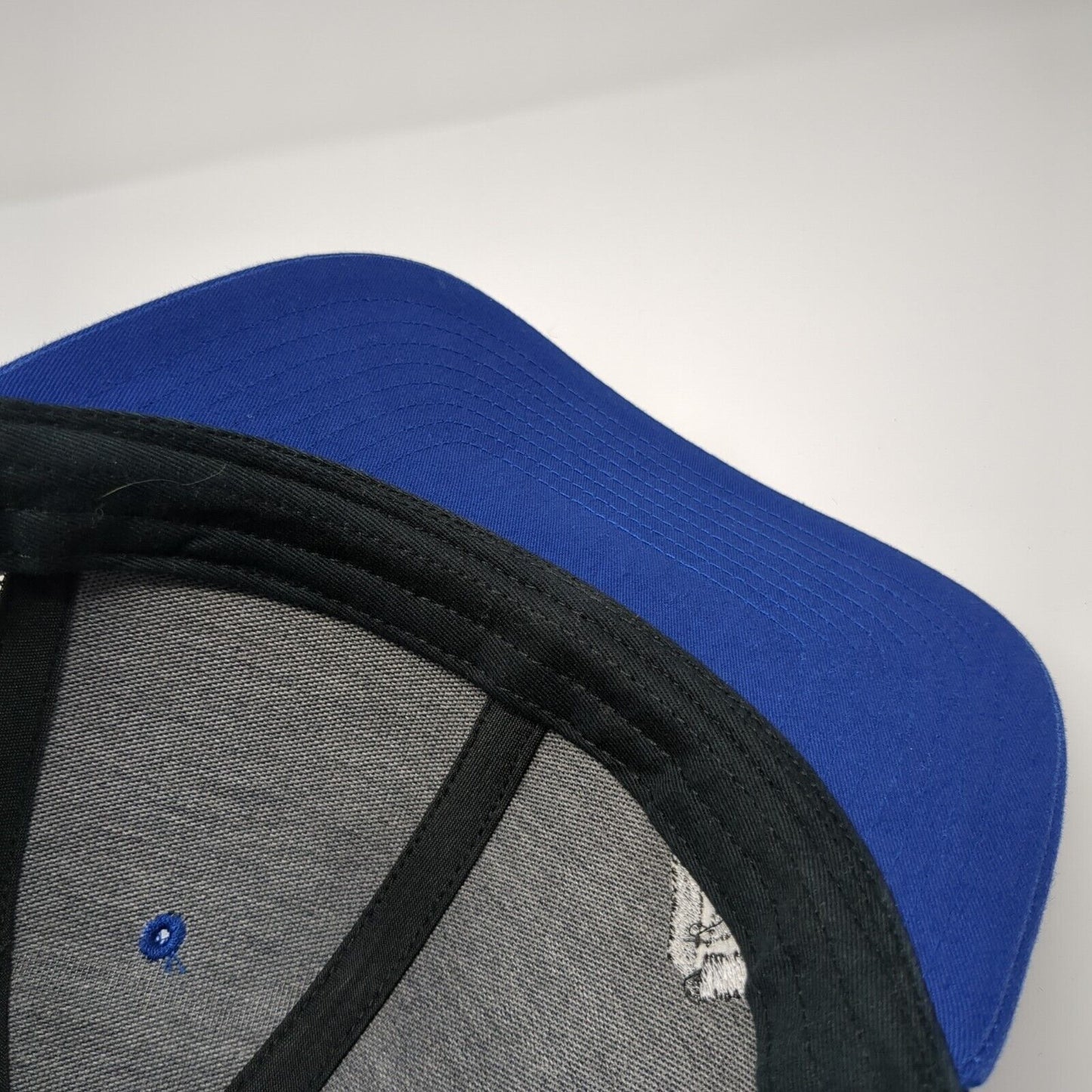 Richardson Snapback Trucker Hat Blue One Size Embroidered Logo Outdoor