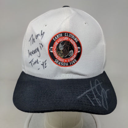 New Era Earth Clothing Season Five Snapback Hat White Autographed Signed OSFM