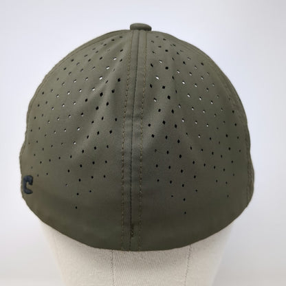 Champro Baseball Cap Green Red White Blue Size M USA Flag W Stretch Fit Hat