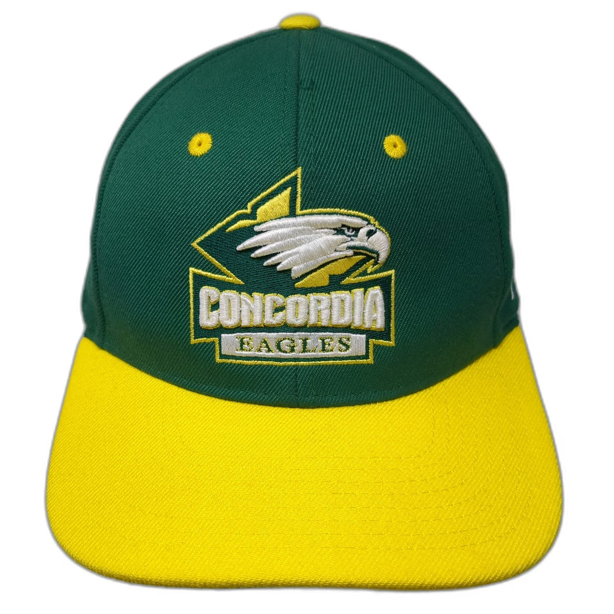 Zephyr Concordia Eagles NCAA Green Yellow One Size Strapback Cap Hat CUI Logo