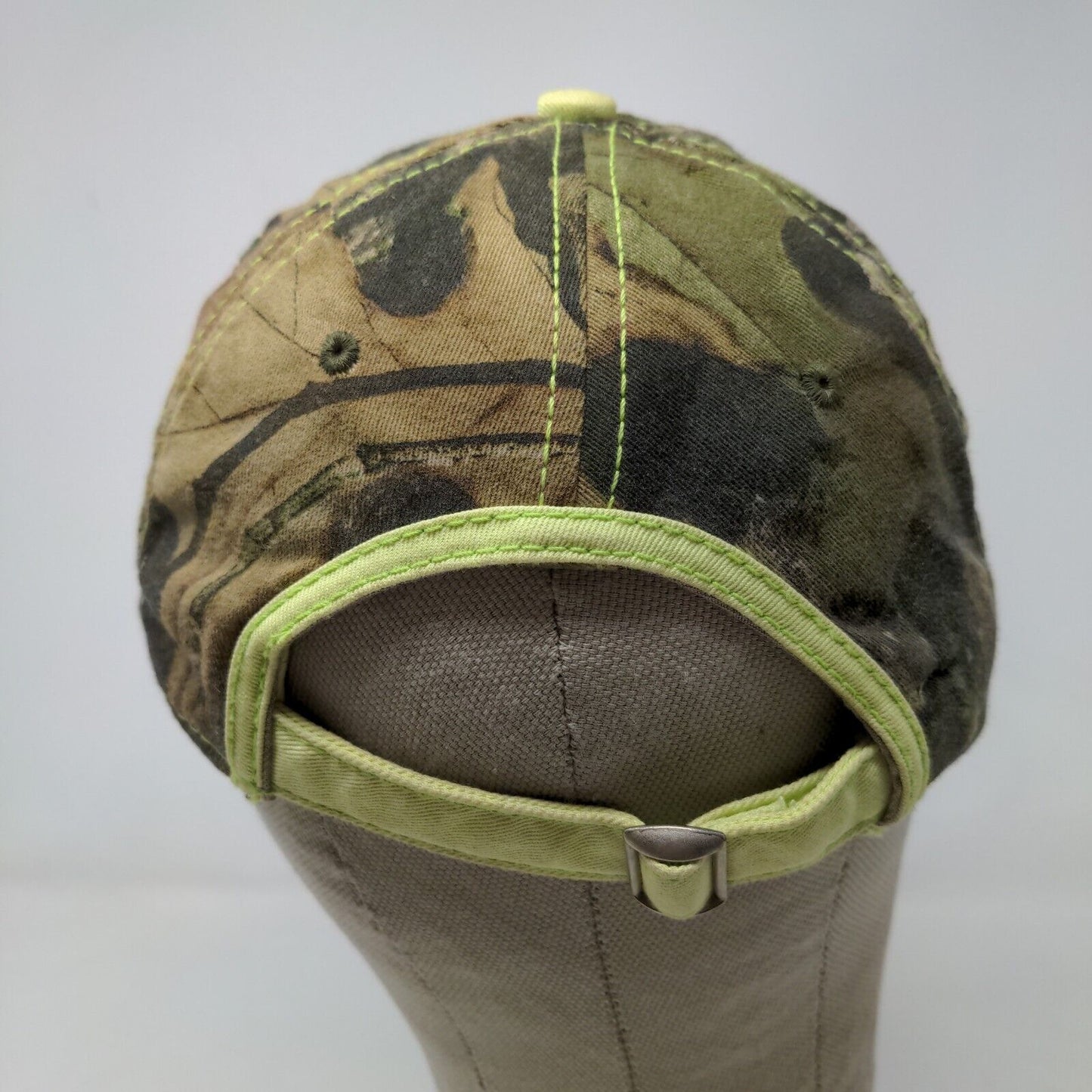 Signatures Men's Mossy Oak Camo Slideback Hat Green Adjustable Embroidered Logo