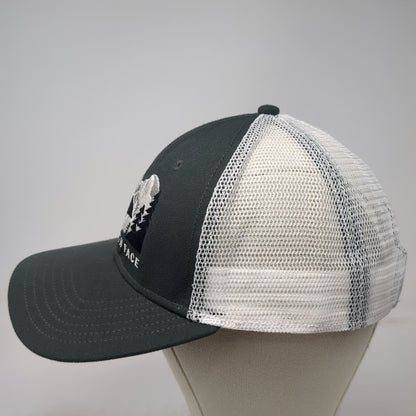 The North Face Trucker Hat Gray White One Size Bear Mountain Snapback Mesh Back