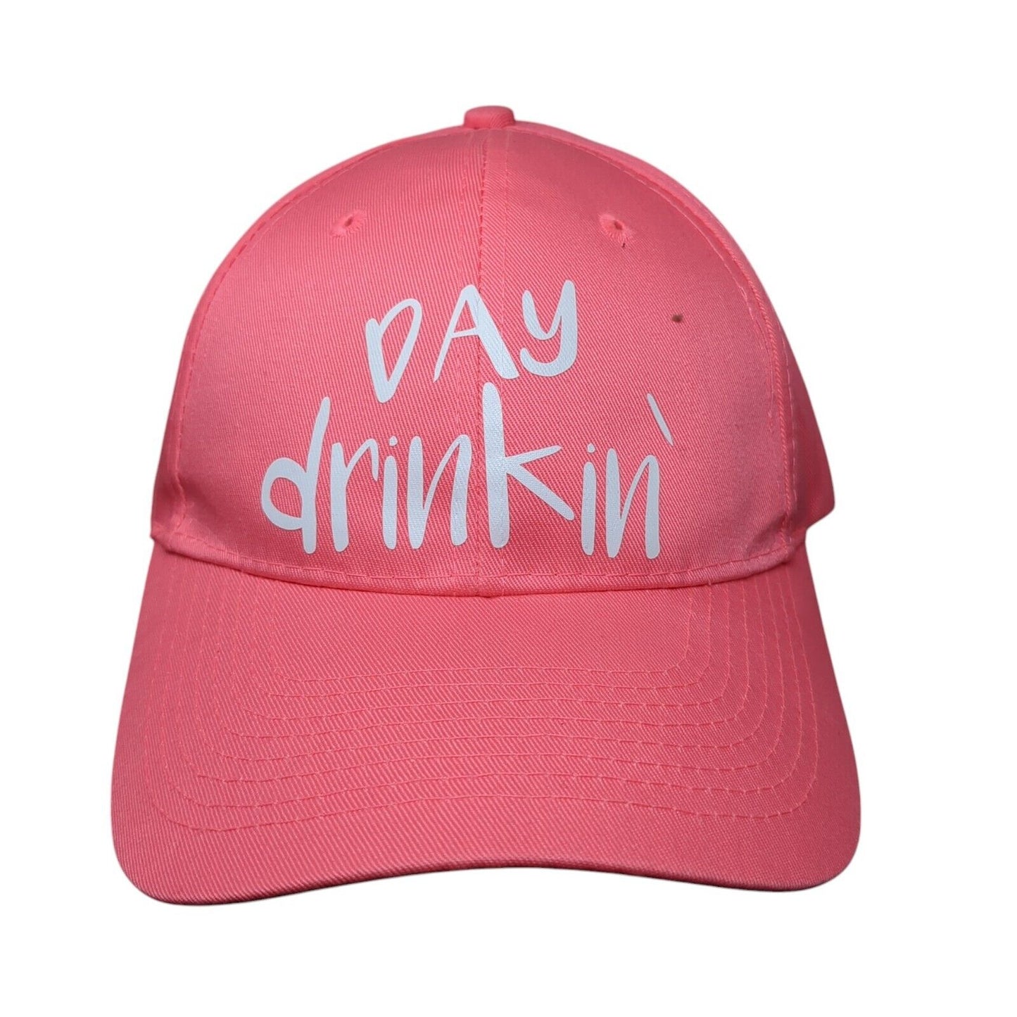 Day Drinkin' Strapback Hat Pink One Size Adjustable 6 Panel Port & Company