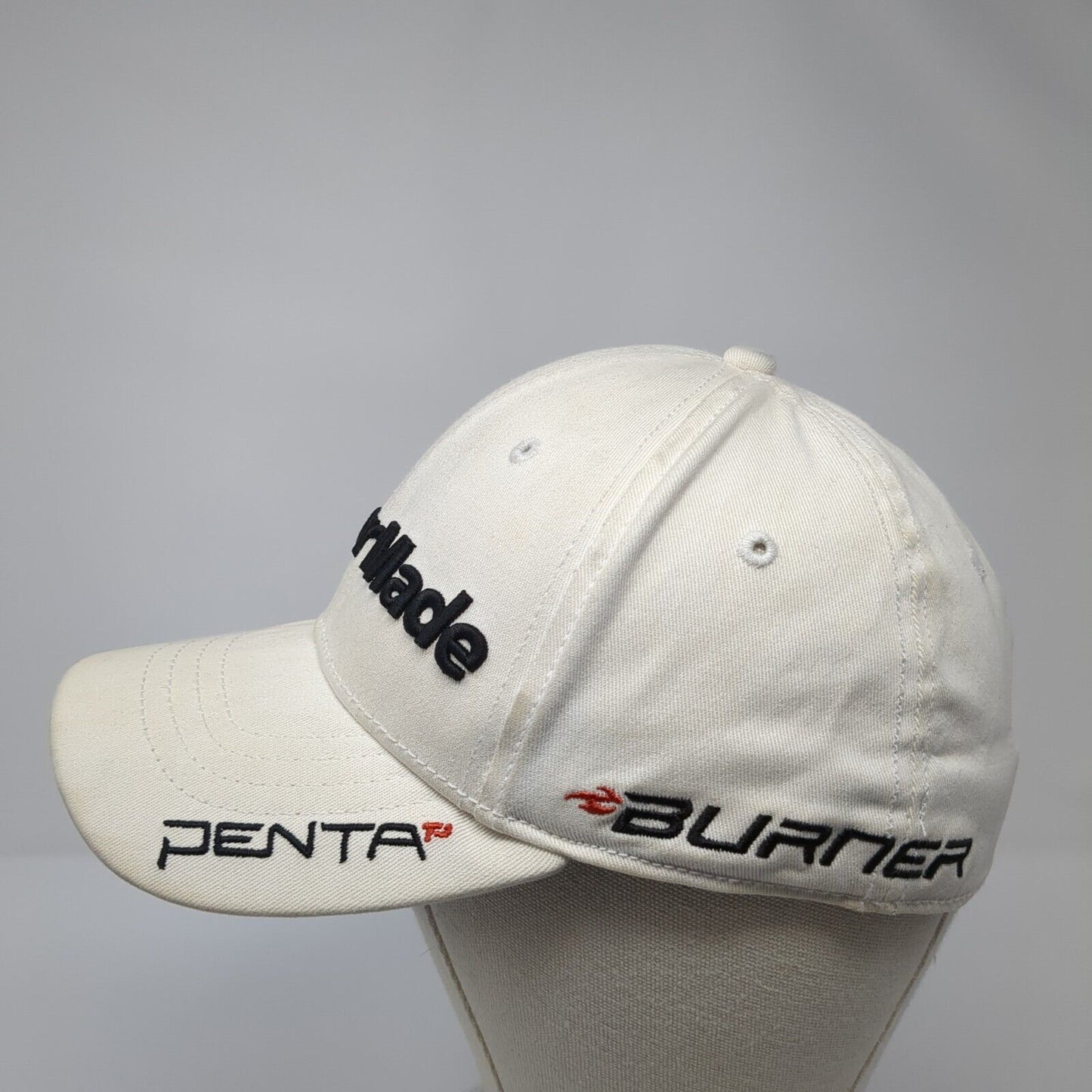 TaylorMade Penta Burner Fitted Golf Hat White S/M Embroidered Tmax Gear