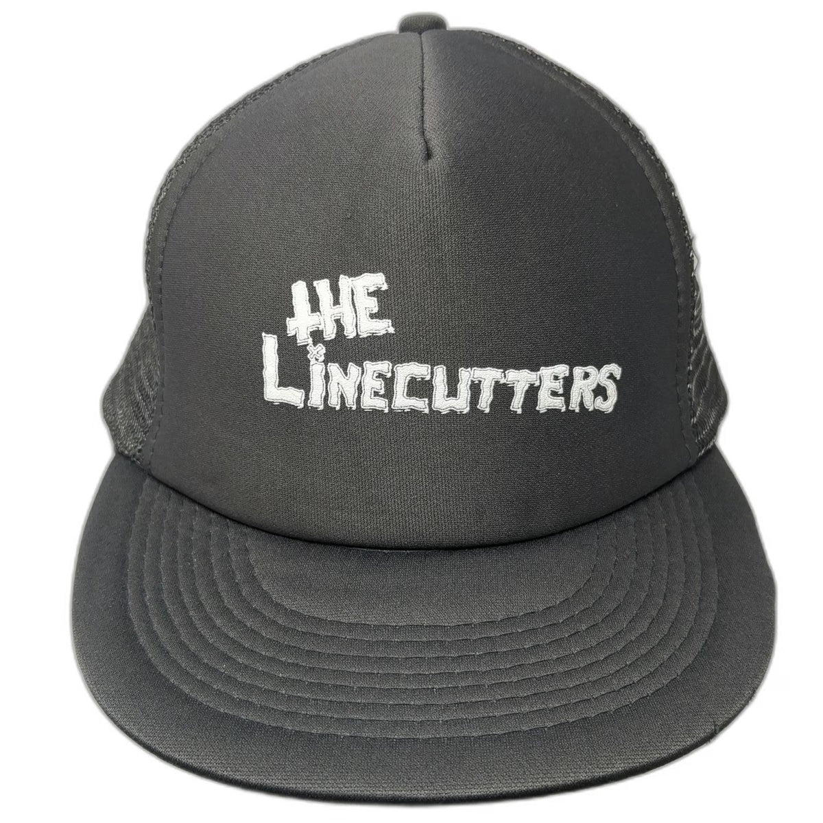 Otto Trucker Hat Gray One Size The Linecutters Mesh Snapback Foam Front Punk