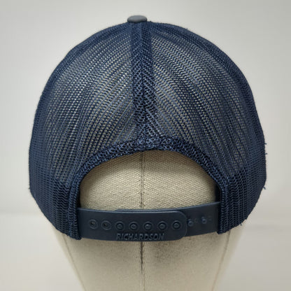 Richardson Trucker Hat Blue One Size ZND Temporary Fence Solutions Mesh Patch