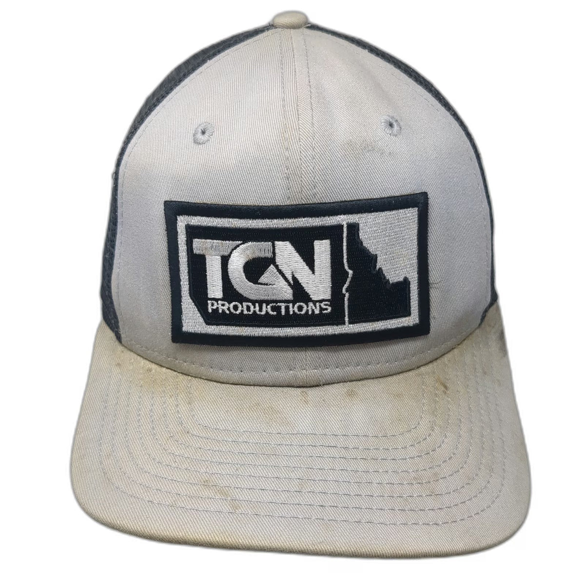 New Era Gray Black Trucker Hat One Size TGN Productions Idaho State Patch
