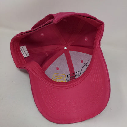 Eat Sleep Pageant Strapback Hat Pink One Size Embroidered Adjustable