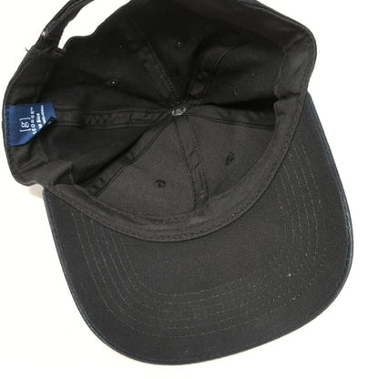 George Strapback Hat Black One Size Adjustable 6 Panel Blank Solid