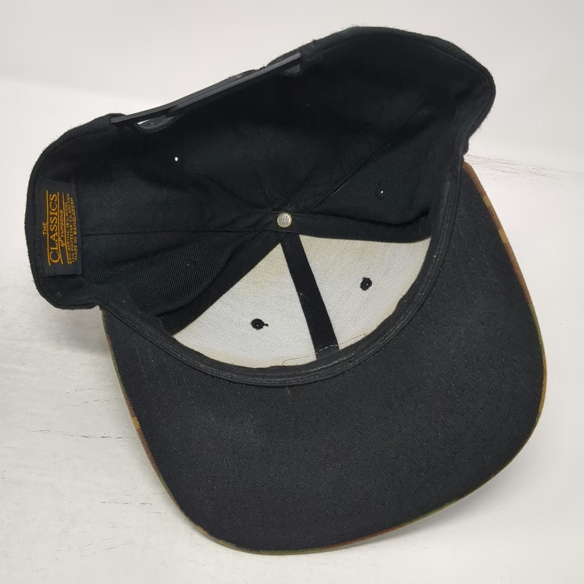 Yupoong Snapback Hat Black Green Brown Camo Bend Brewing Co Leather One Size