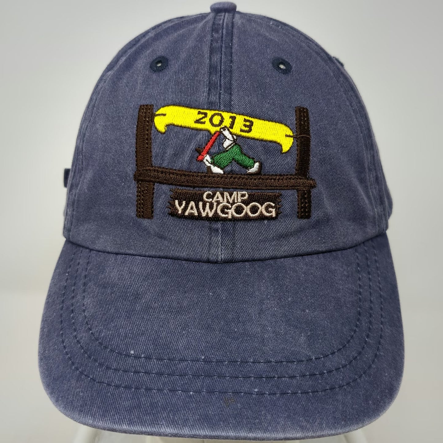 Blue Baseball Cap One Size Camp Yawgoog 2013 Scout Canoe Slideback Cotton hat
