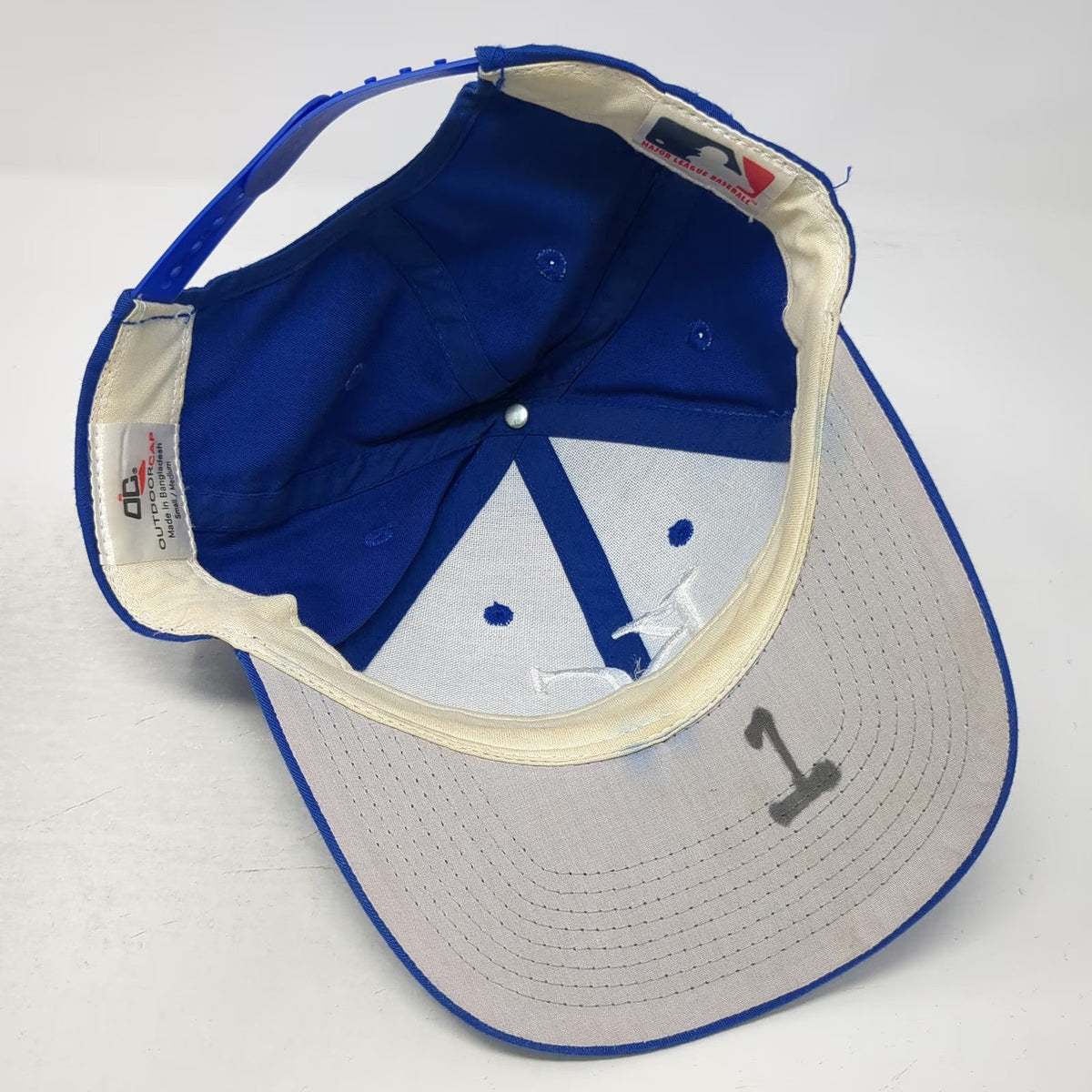 Kansas City Royals MLB Outdoor Cap Snapback Blue M Hat Stitched KC Logo 6 Panel