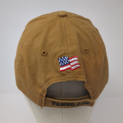 Tamko Strapback Baseball Cap Brown OS Adjustable Patriotic Maryland Monogram