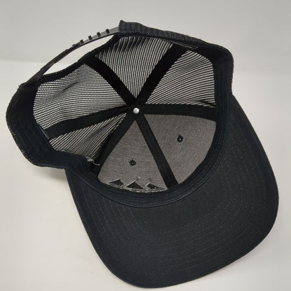 Premier Aggregates Snapback Trucker Hat Black One Size Mesh Back USA Flag