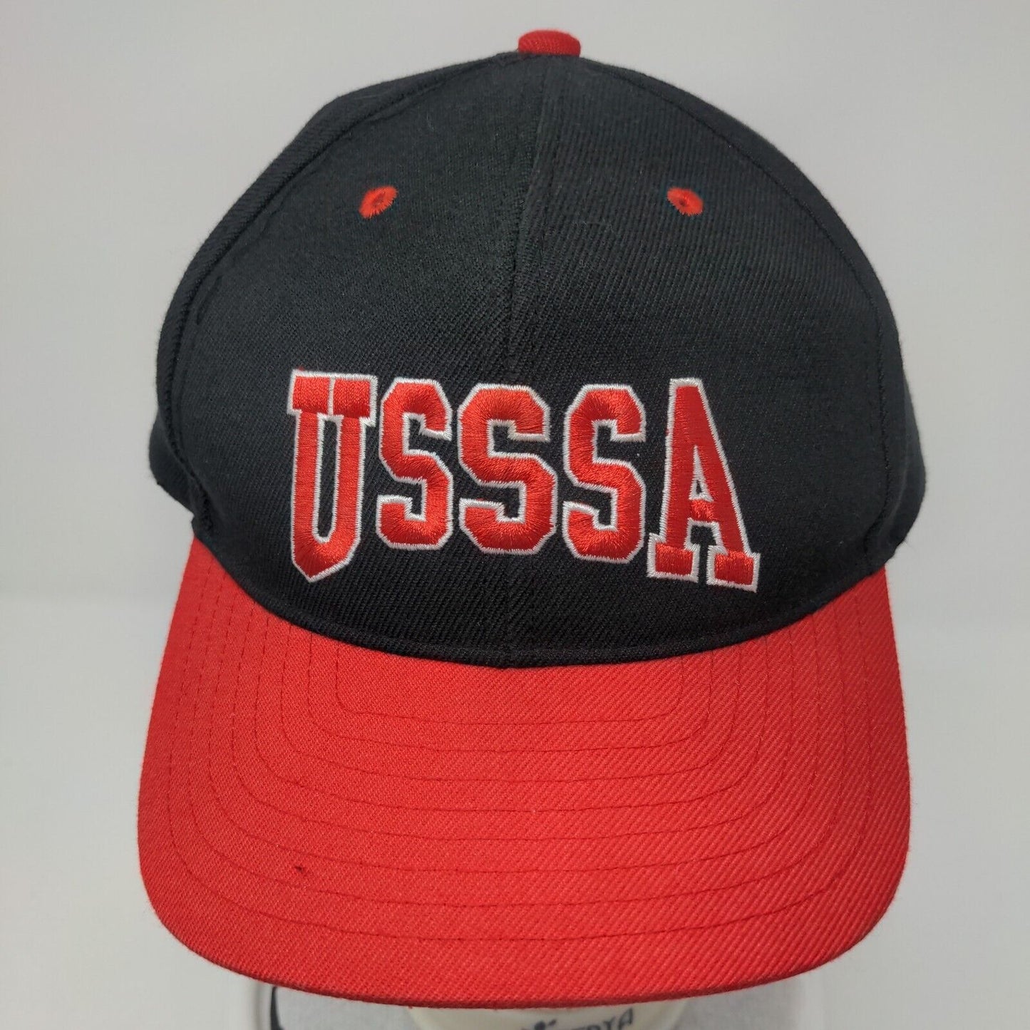 United States Specialty Sports Association Fitted Hat Black Red 7 1/2