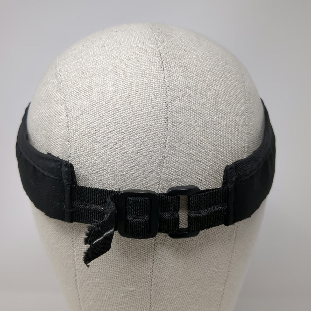 Black Visor One Size Belize Anchor Perforated Polyester Adjustable Slideback Hat