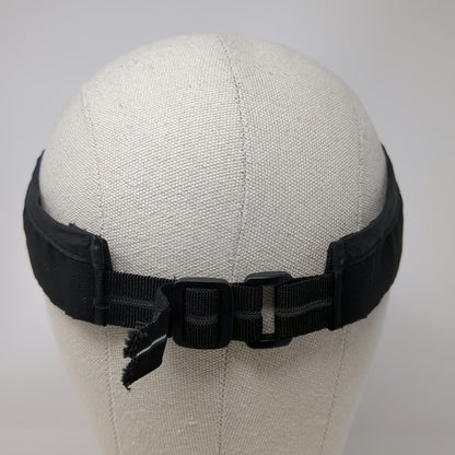 Black Visor One Size Belize Anchor Perforated Polyester Adjustable Slideback Hat
