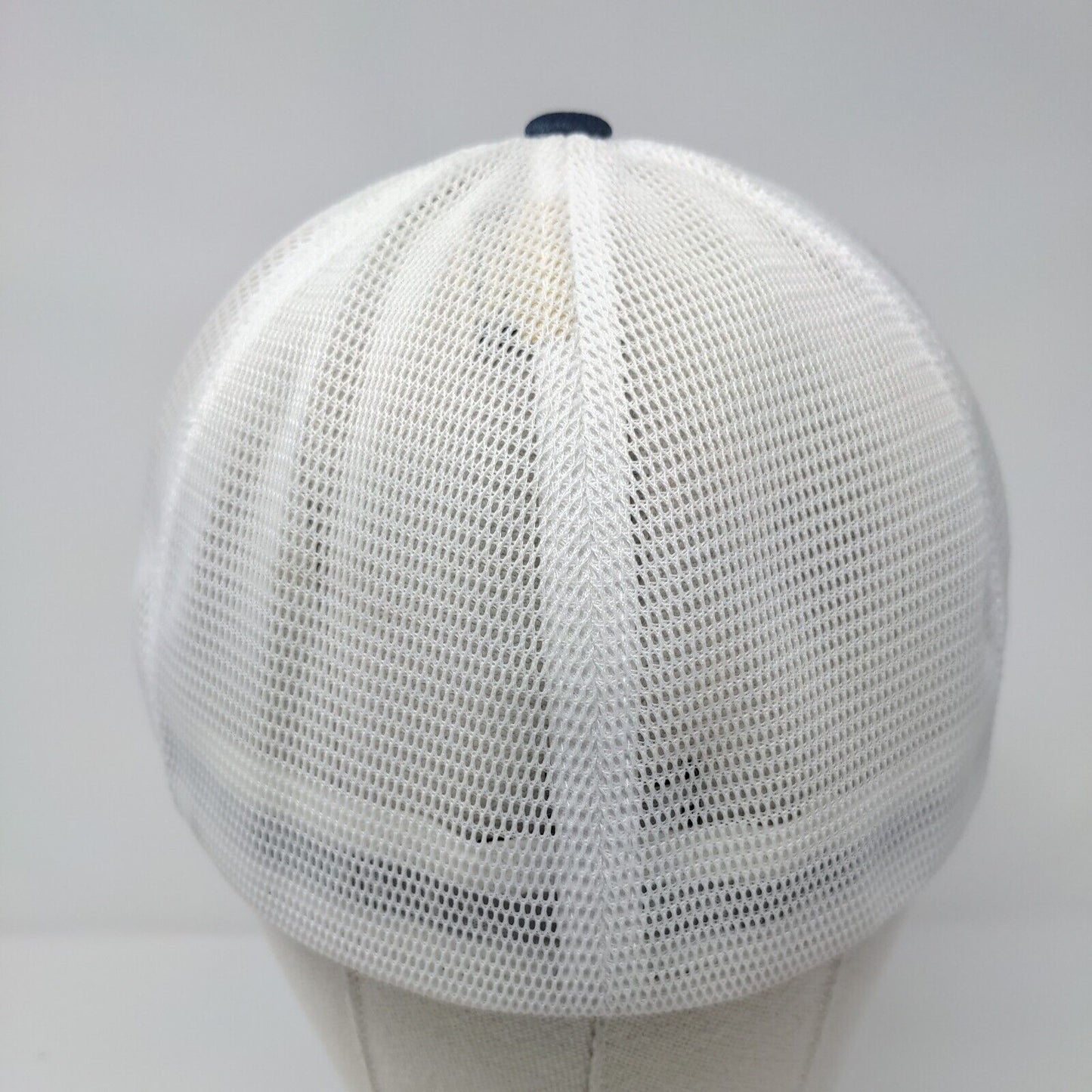 VR Valley Roofing Fitted Trucker Hat Blue L/XL Flexfit Mesh Back Yupoong