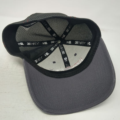 New Era Gray Baseball Cap M Lower Valley Machine Shop Mesh Stretch 39THIRTY Hat