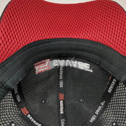 Savage Arms Baseball Cap Black One Size Strapback Mesh Firearm Gun Logo Hat