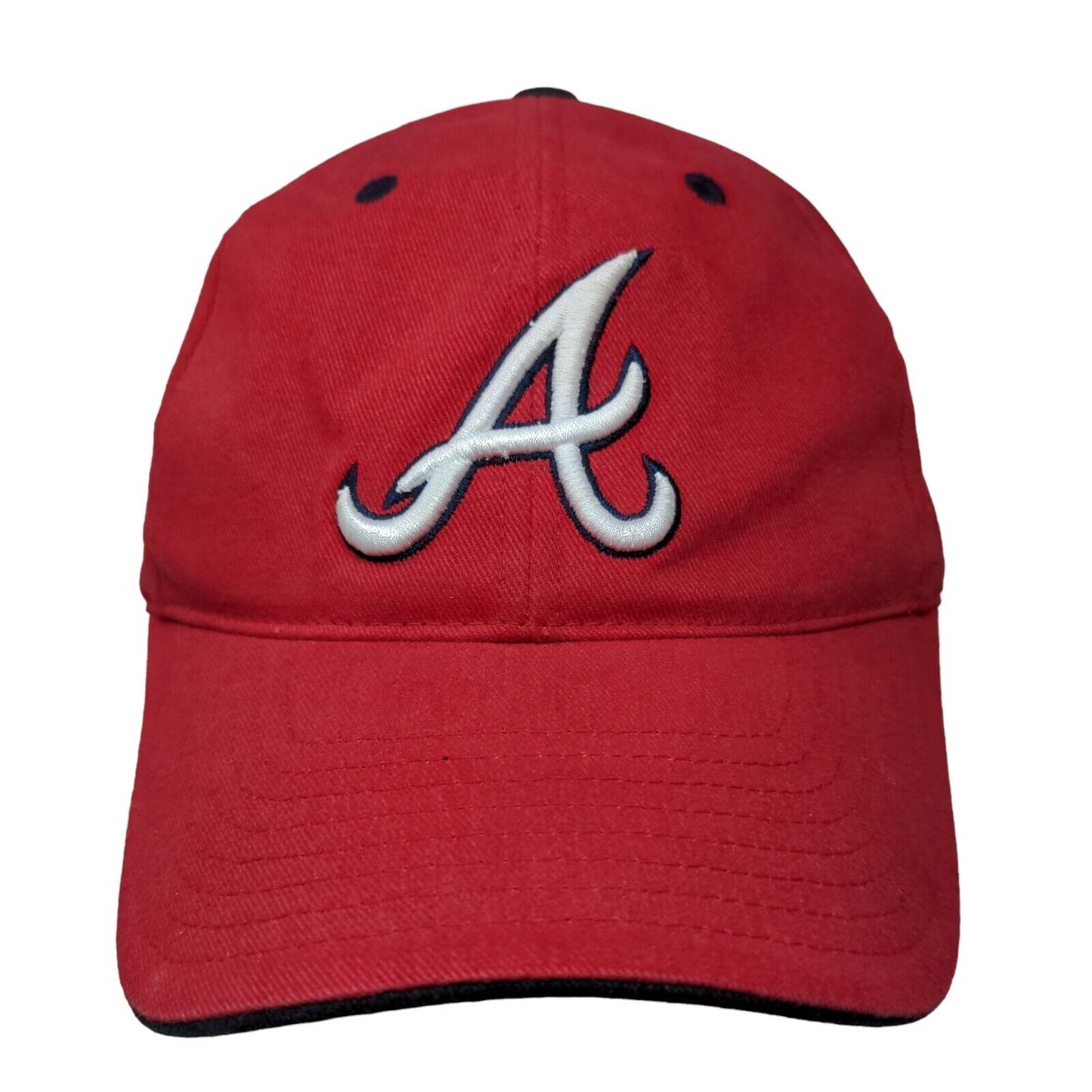 MLB Atlanta Braves Strapback Hat Red OSFA Embroidered Logo Adjustable