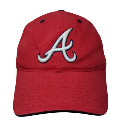MLB Atlanta Braves Strapback Hat Red OSFA Embroidered Logo Adjustable
