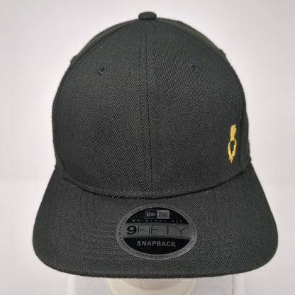 New Era 9Fifty Snapback Hat Black One Size Embroidered Logo Adjustable