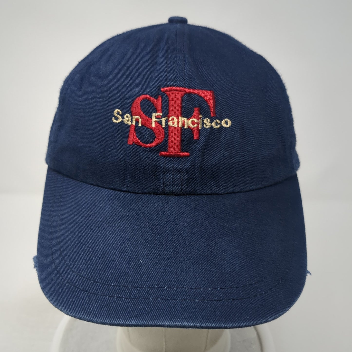 SF San Francisco Slideback Hat Blue One Size Adjustable Embroidered
