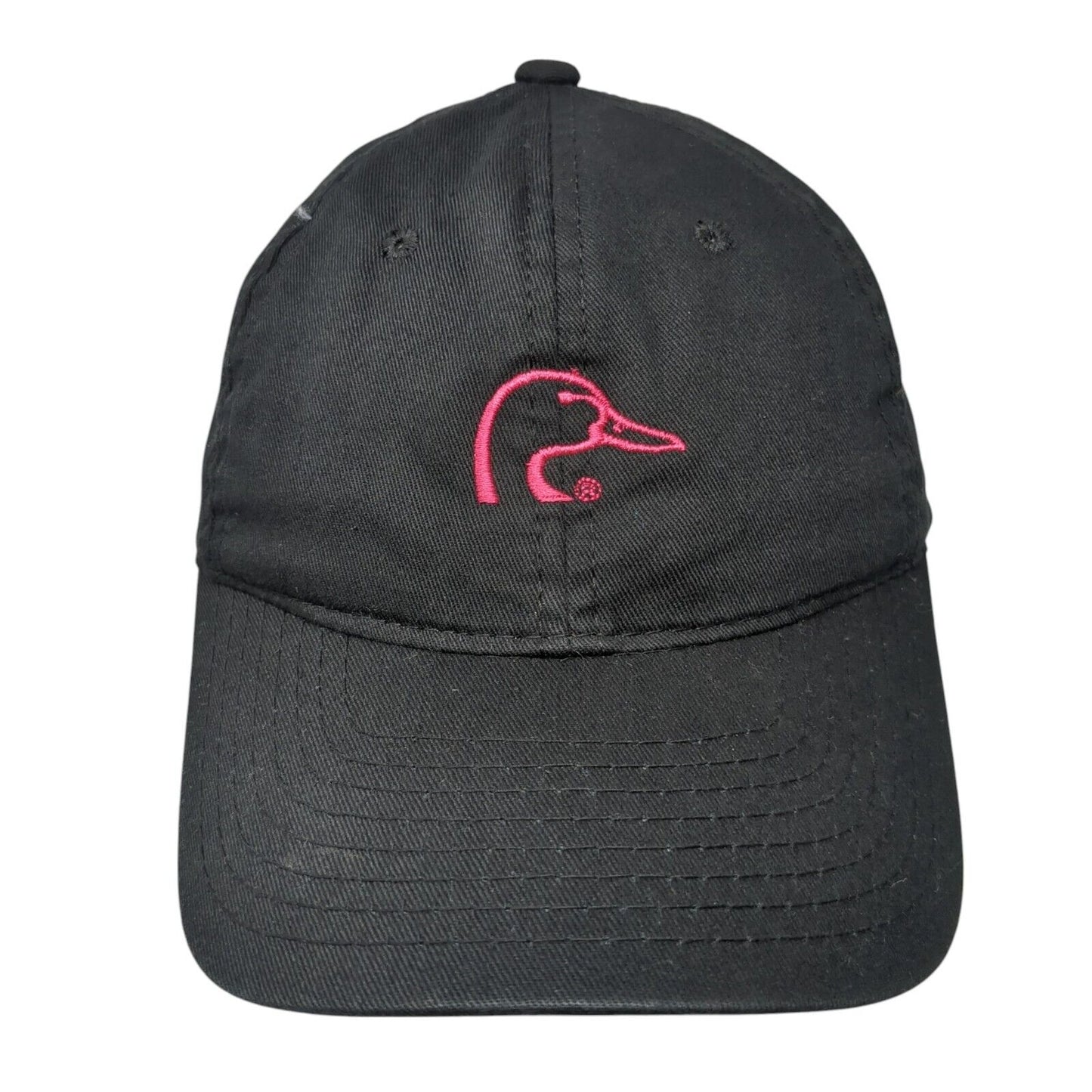 Ducks Unlimited Logo Strapback Hat Black One Size Embroidered 6 Panel