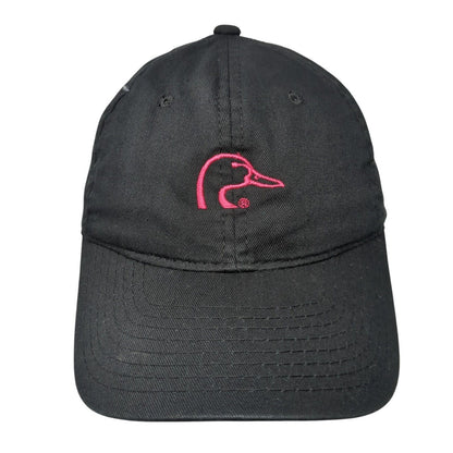 Ducks Unlimited Logo Strapback Hat Black One Size Embroidered 6 Panel