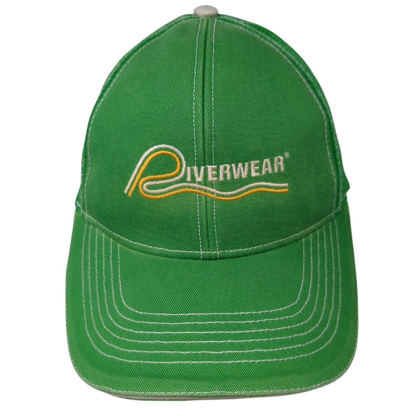 Riverwear Snapback Trucker Hat Green One Size Adjustable Mesh Back Alternative