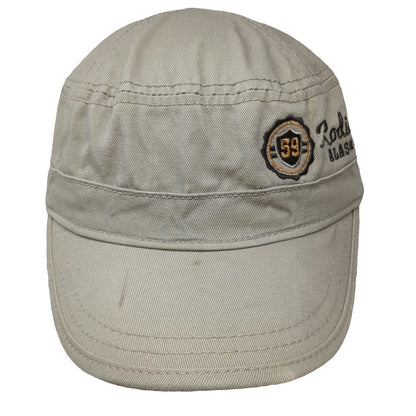 Ouray Army Cap Beige One Size Kodiak Alaska Strapback Cotton Hat Shield 59